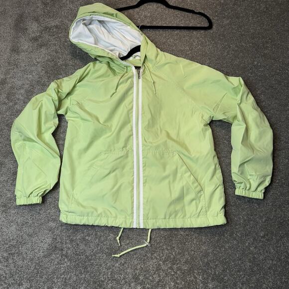 Eddie Bauer Green Windbreaker Jacket Women’s S‎ Full Zip Hooded Lightweight - Picture 1 of 7